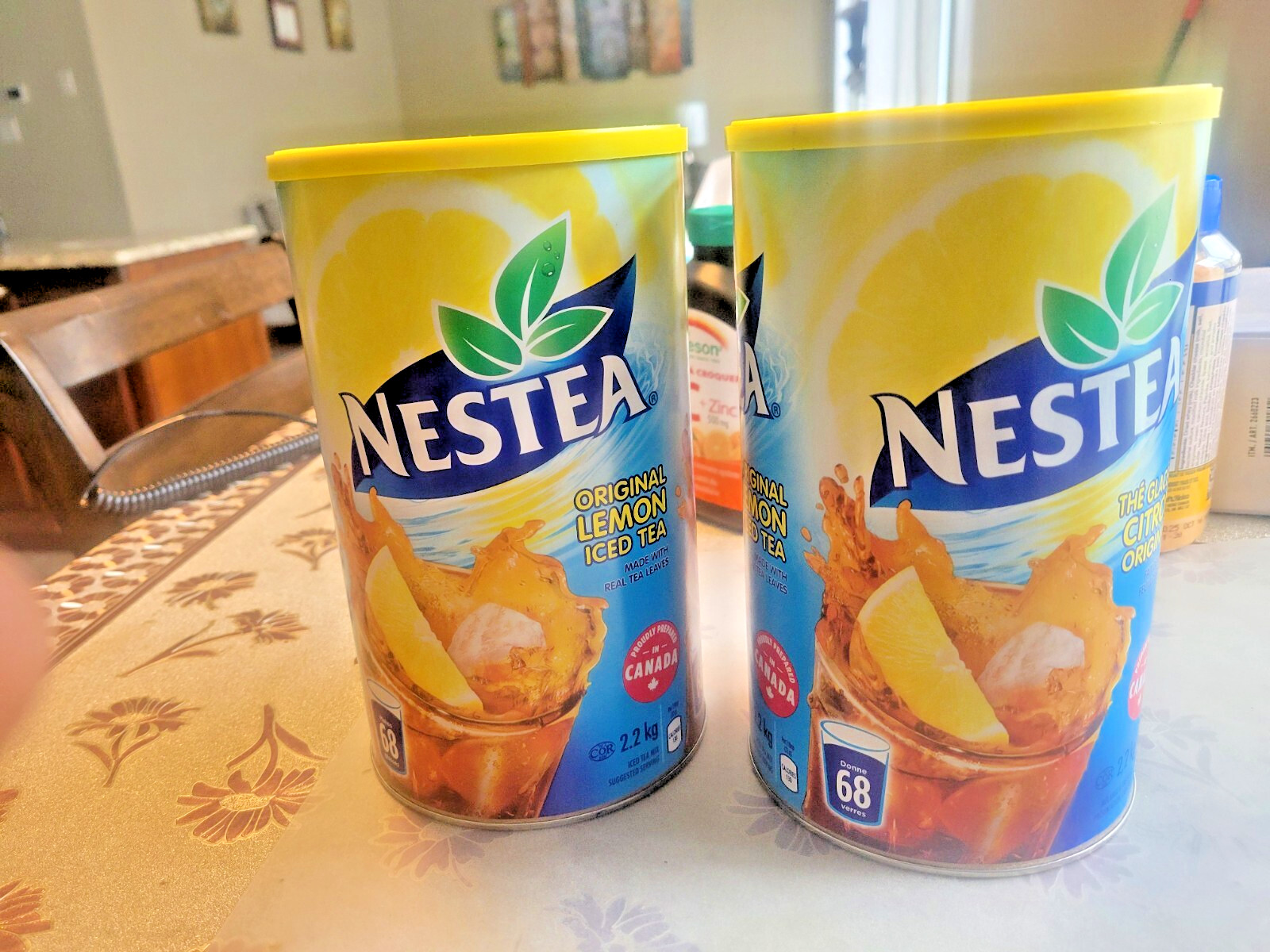 Nestea Original Lemon Iced Tea Mix 2.2kg 4lb 13oz Can 122 servings x2 can Canada