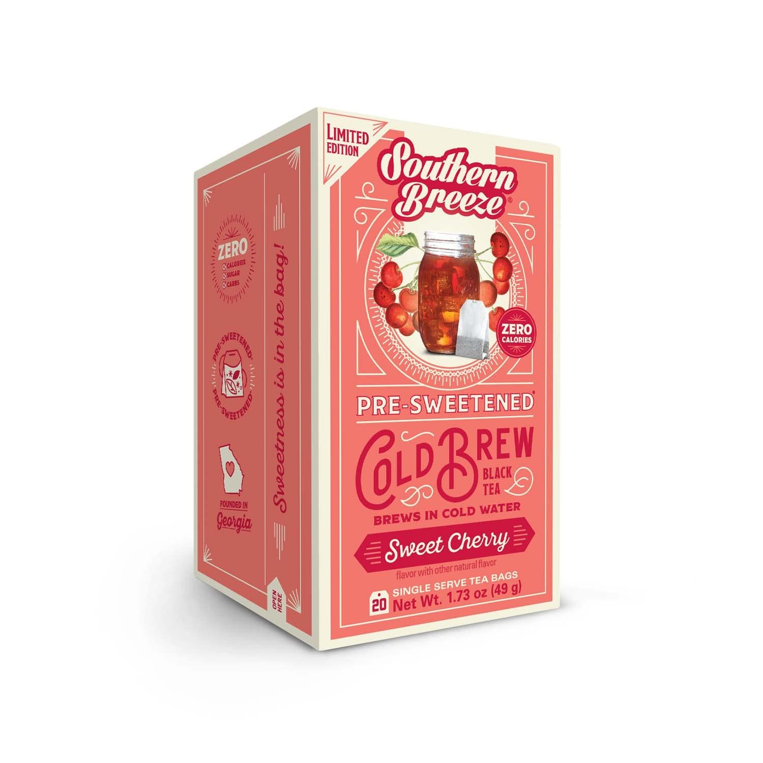 Southern Breeze Sweet Tea Cold Brew Bags Zero Sugar 20 Count Iced Tea