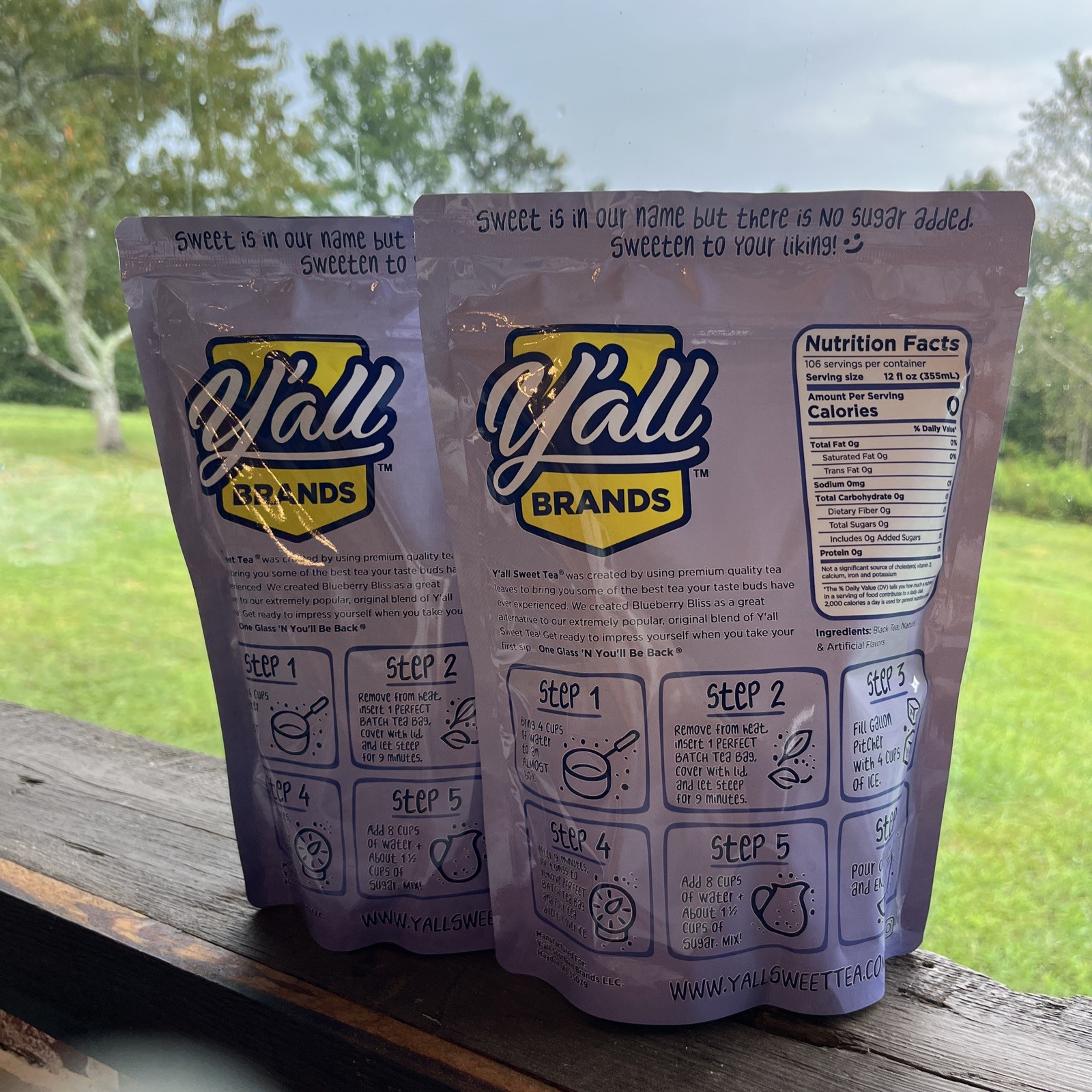 2 ct NEW Flavor Y’all Sweet Tea 10pk resealable bags Blueberry Limited Edition