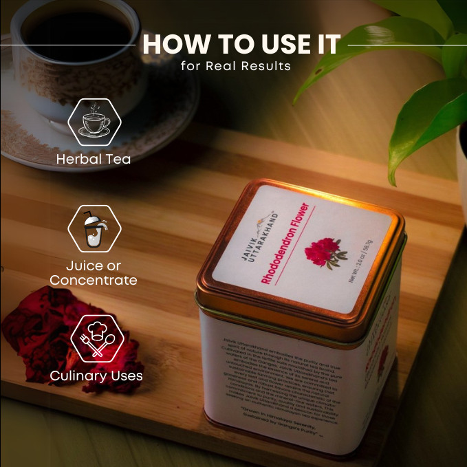 Jaivik Uttarakhand – Rhododendron (Buransh) Flower Tea, Nourishes Skin