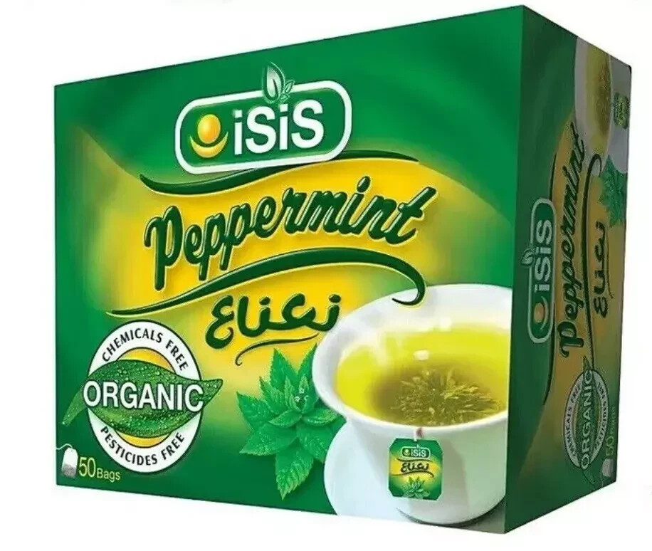 ISIS Egyptian Peppermint Tea 2X50 Bags 100%Natural ايزيس نعناع( 2Packs X50 Bags)