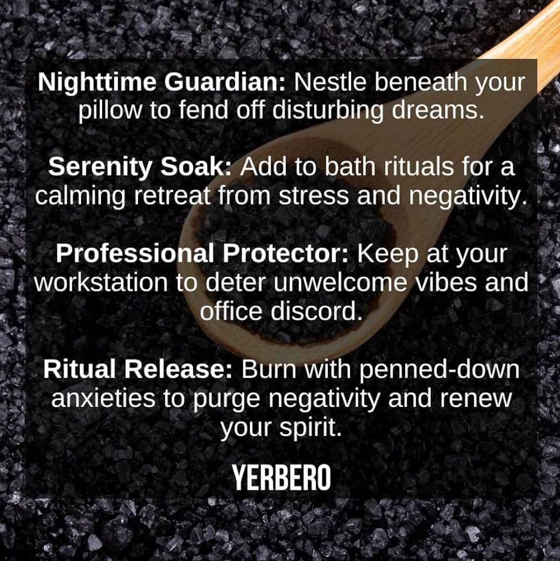 Yerbero Black Salt Protection & Cleansing Salt – Clears Negativity