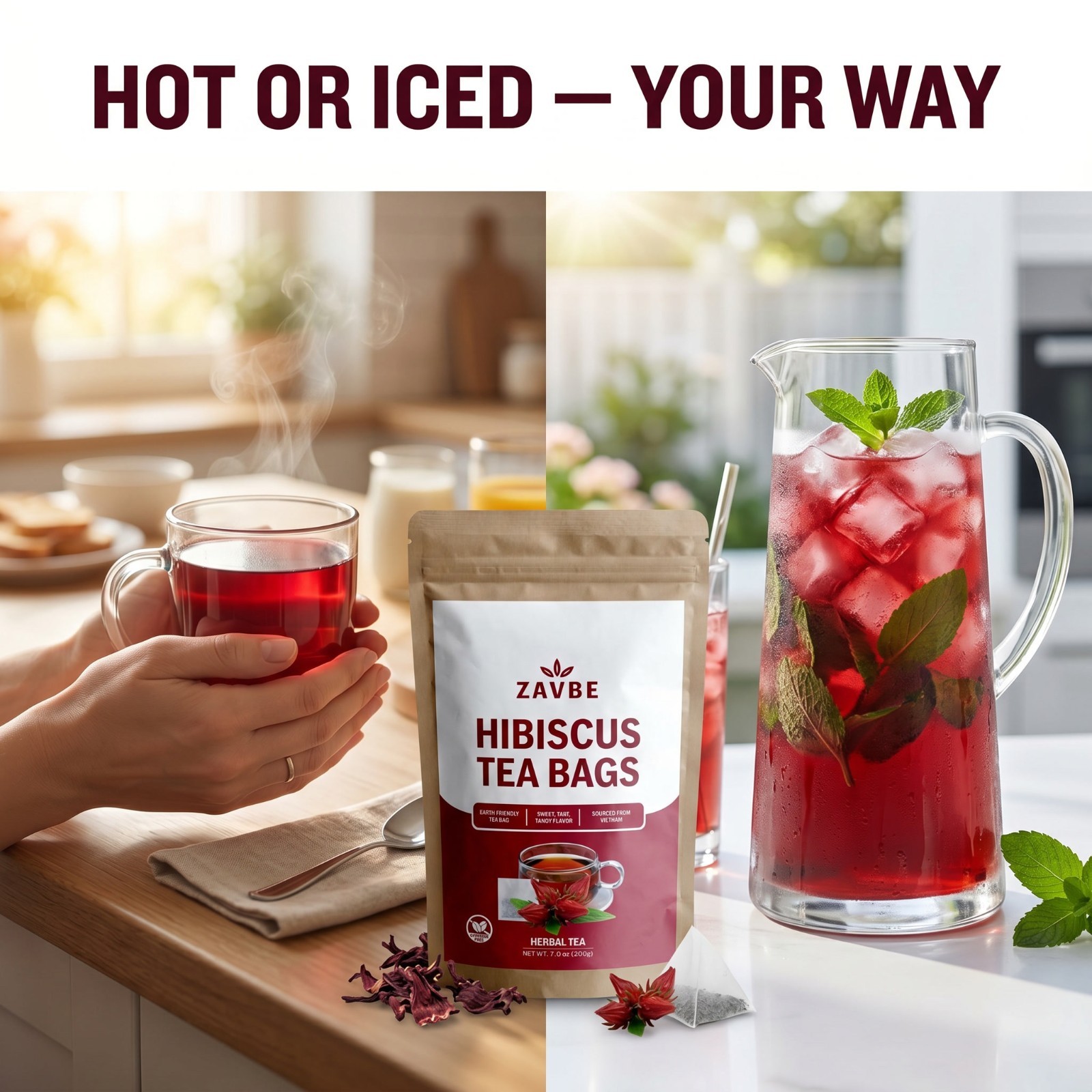 Zavbe Hibiscus Tea Bags 100 Count