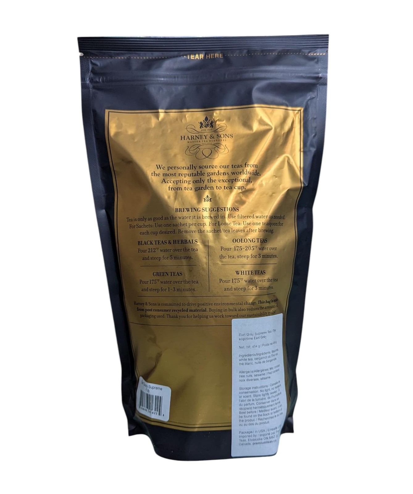 Harney & Sons Earl Grey Supreme Tea, Loose 16 Ounce (Pack of 1),