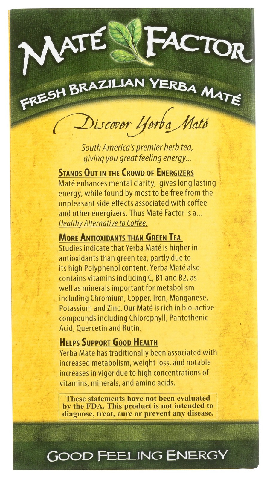 Organic Yerba Mate Tea Bags Lemon Ginger By Factor 20 3 Pack