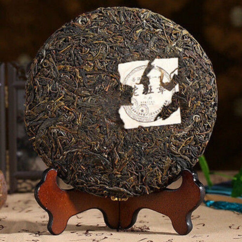 Pu-erh Tea Chinese Raw Green Tea Yunnan Menghai Natural 357g Cake