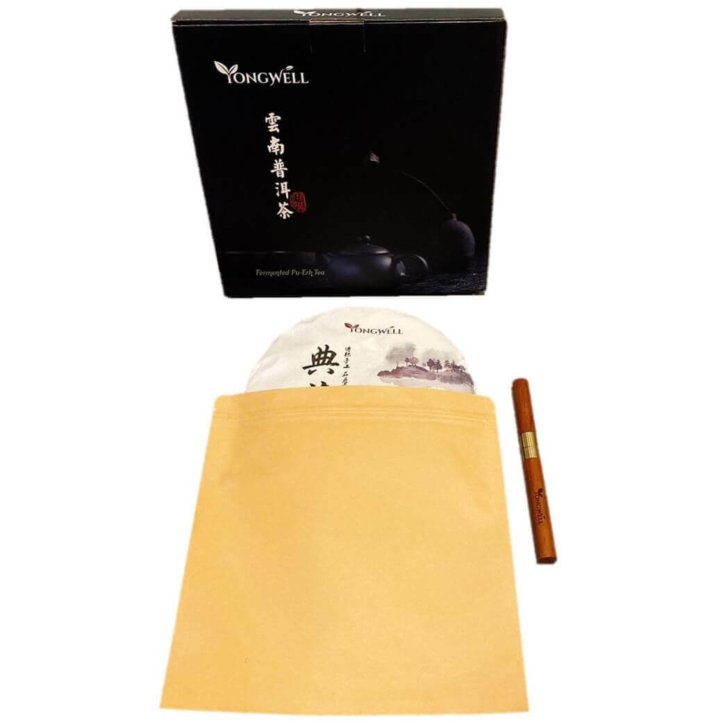 2013 Yunnan Fermented Pu Erh Compressed Tea Cake (12.3oz) + Free Tea Knife