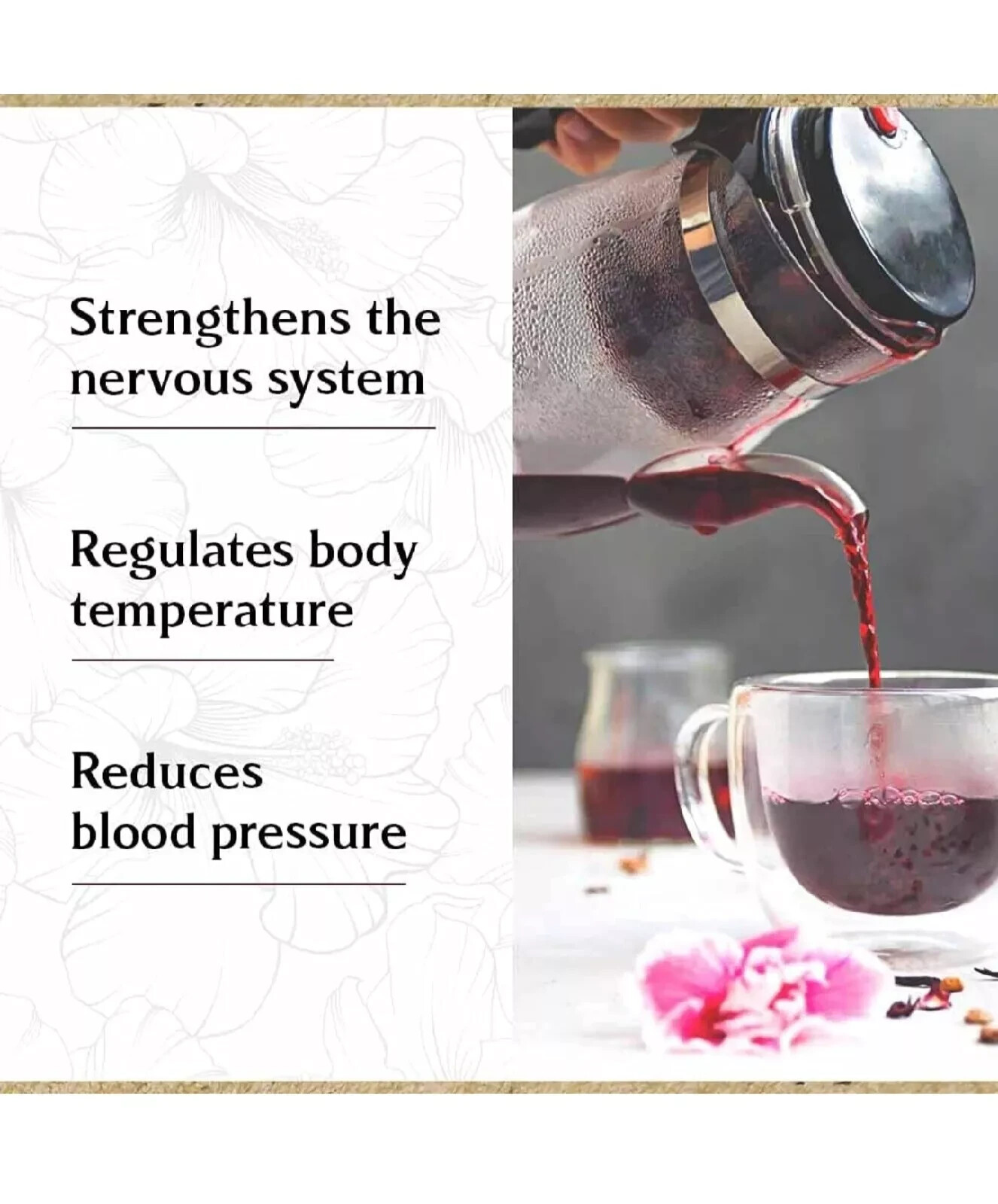 Dried Hibiscus Flowers Cut & Sifted, Flor de Jamaica, Hibiscus Tea Jamaica 200g