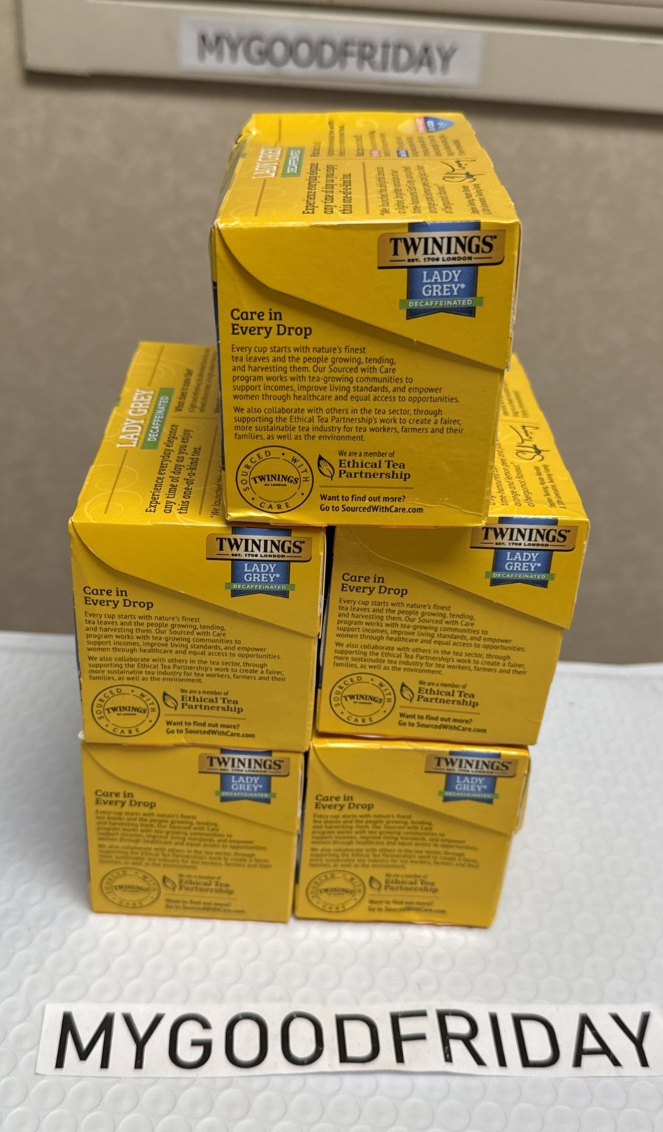 Black Tea Decaffeinated Lady Grey 20 Bags Each (5 Boxes) Total 100 Bags Exp:4/28