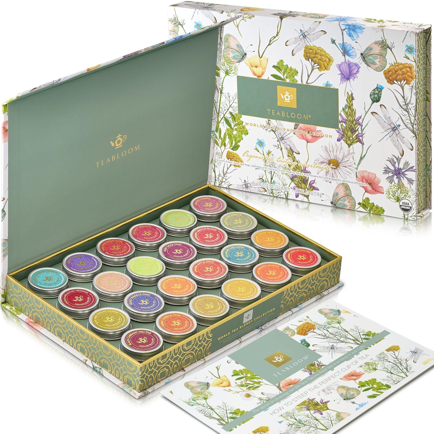 Organic Loose Leaf Tea Chest – 24 Varieties of Premium Teas