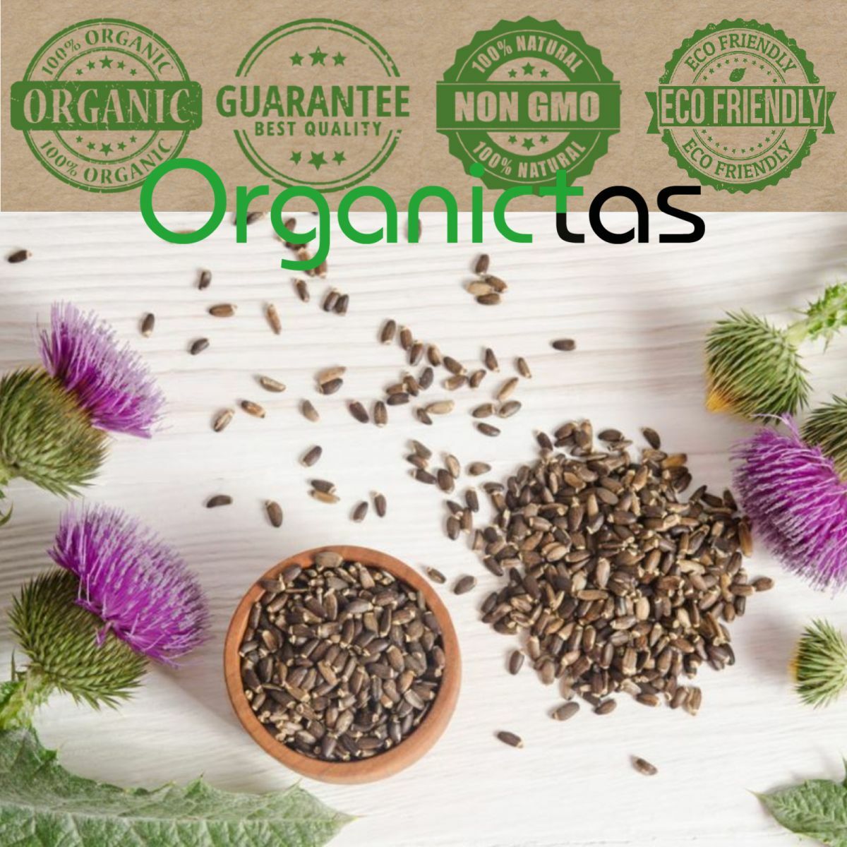 MILK THISTLE SEEDS – Organic for Tea Silybum Marianum Natural Detox 50g-400g BIO