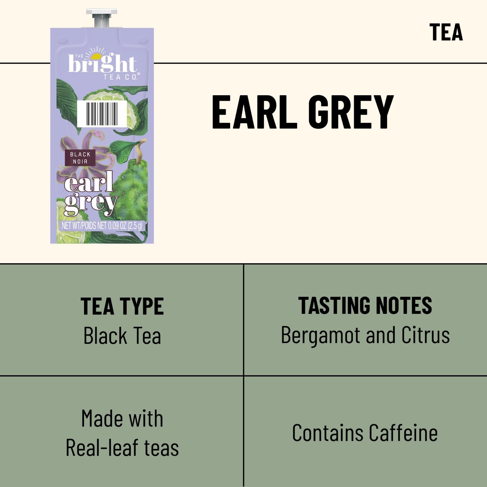 Earl Grey Tea Freshpacks for Flavia Brewers – 100 Count Case, Premium Quality Te
