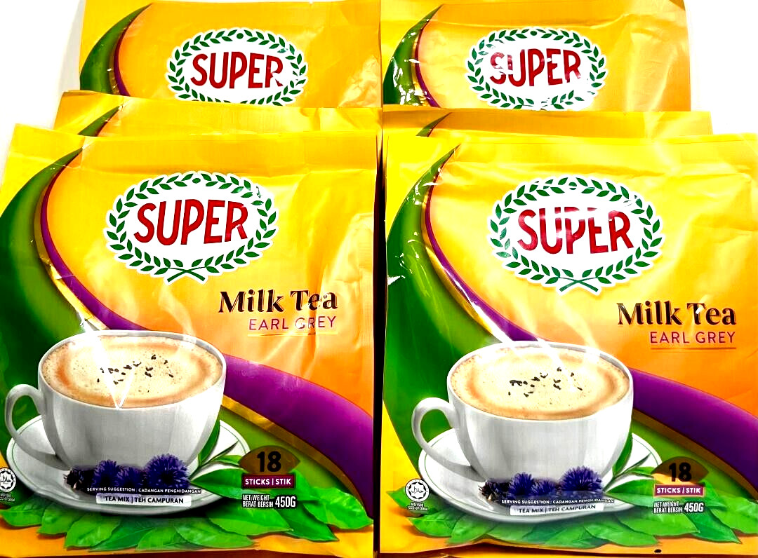 Super 3-In-1 Instant Earl Grey Milk Tea 18 Sticks x 25g ( Pack of 6 )~SALE