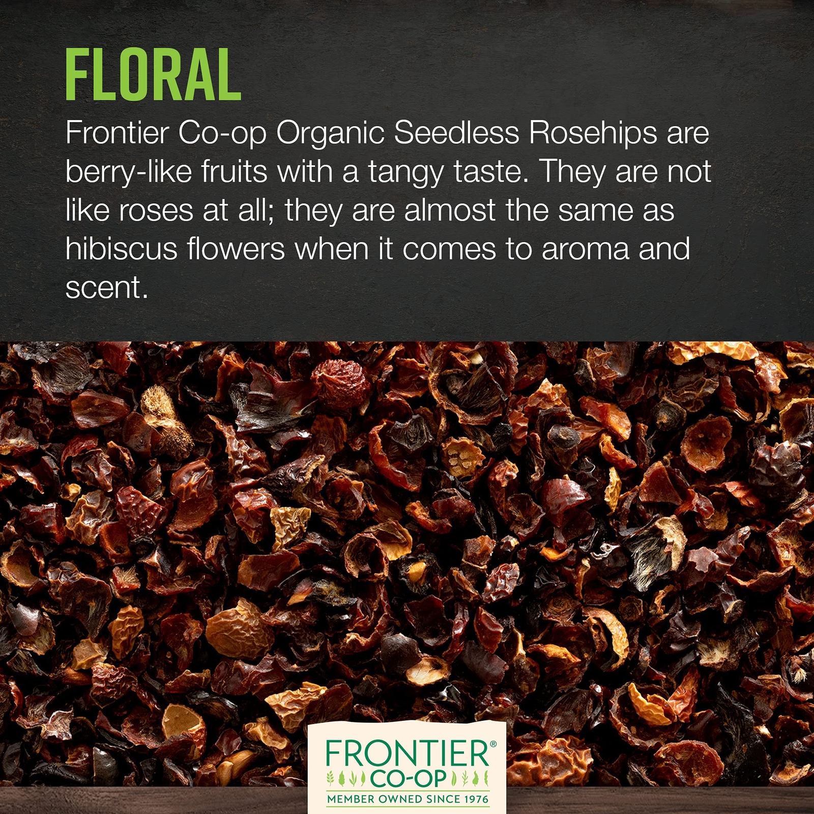 Frontier Co op Organic Seedless Rosehips 16oz Culinary Crafts Herbal Tea