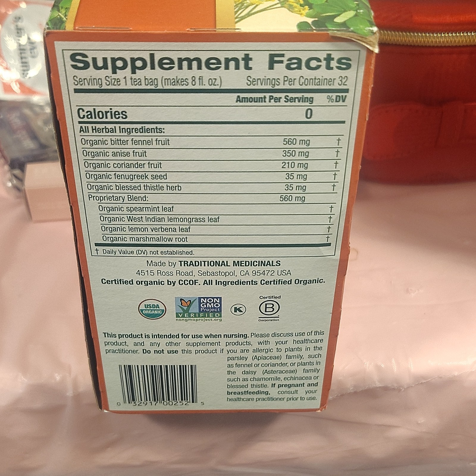 Traditional Medicinals Mother’s Milk Organic Herbal Tea 32 Bags 56g
