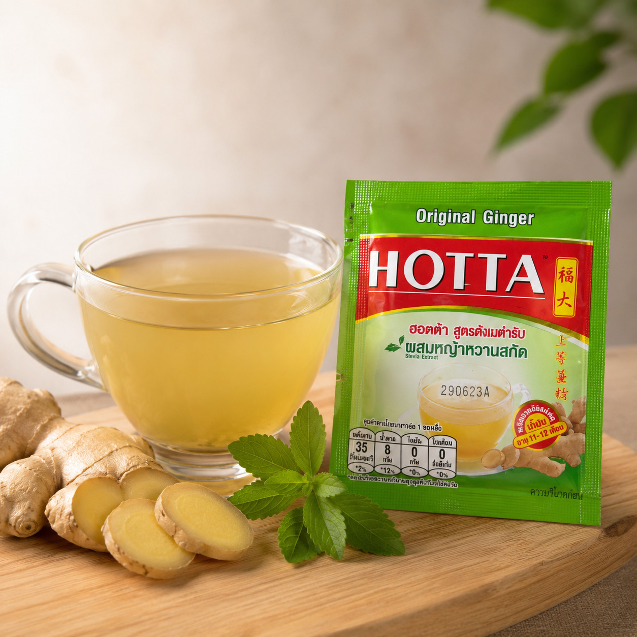 HOTTA Instant Ginger Drink Original Formula 50 Sachets (9g Each)