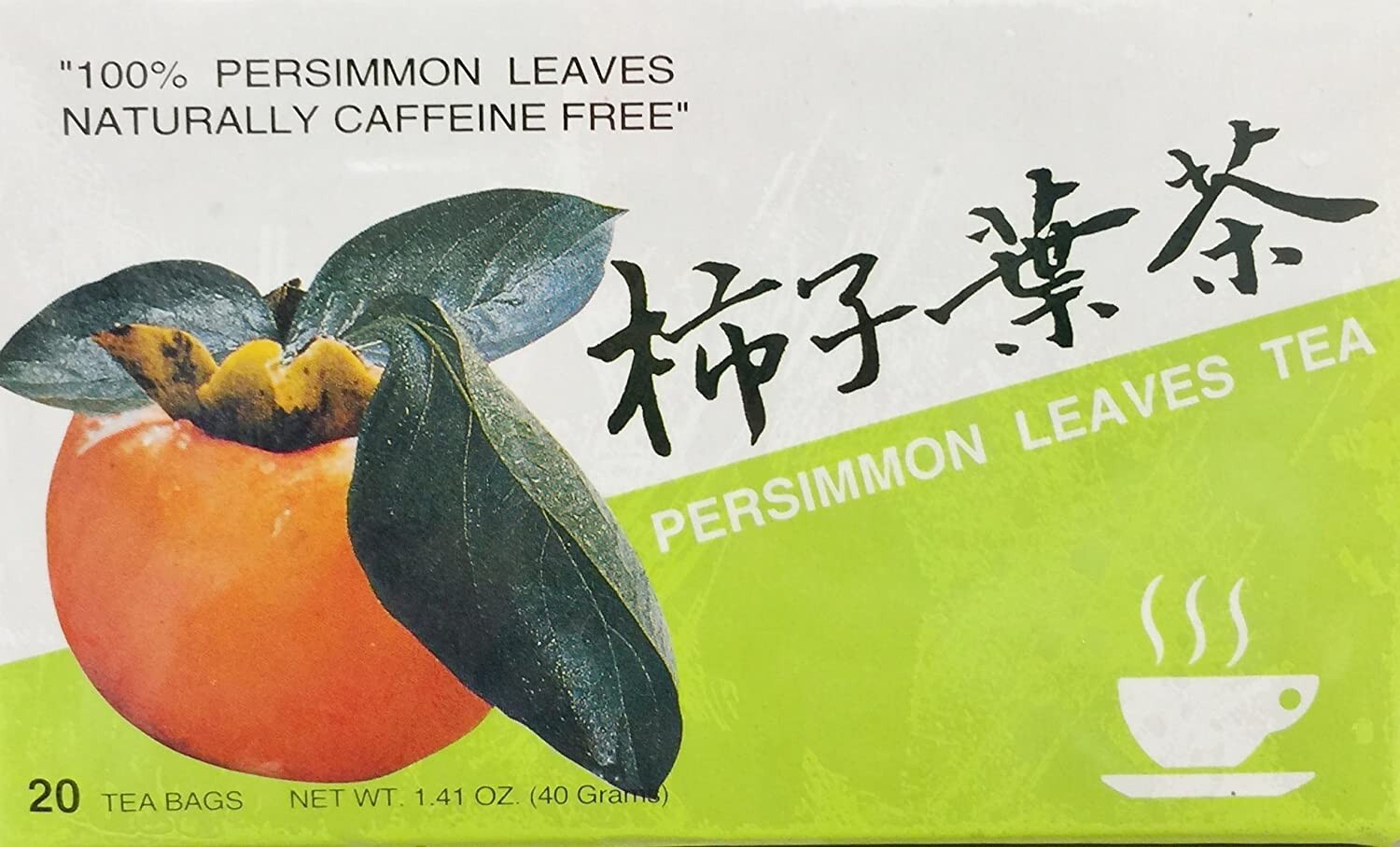 2 PACK PERSIMMON LEAVES TEA CAFFEINE FREE 20 TEA BAGS