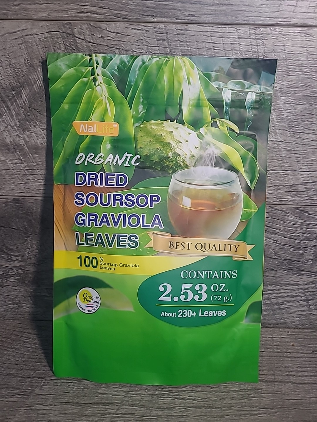 NalLife Organic Soursop Graviola Leaves For Tea – 2.53 oz (about 230+ leaves)