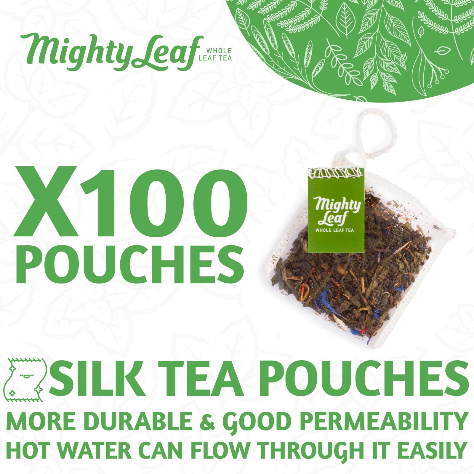 Green Tea Tropical Bags – 100 Count – Refreshing Herbal Infusion