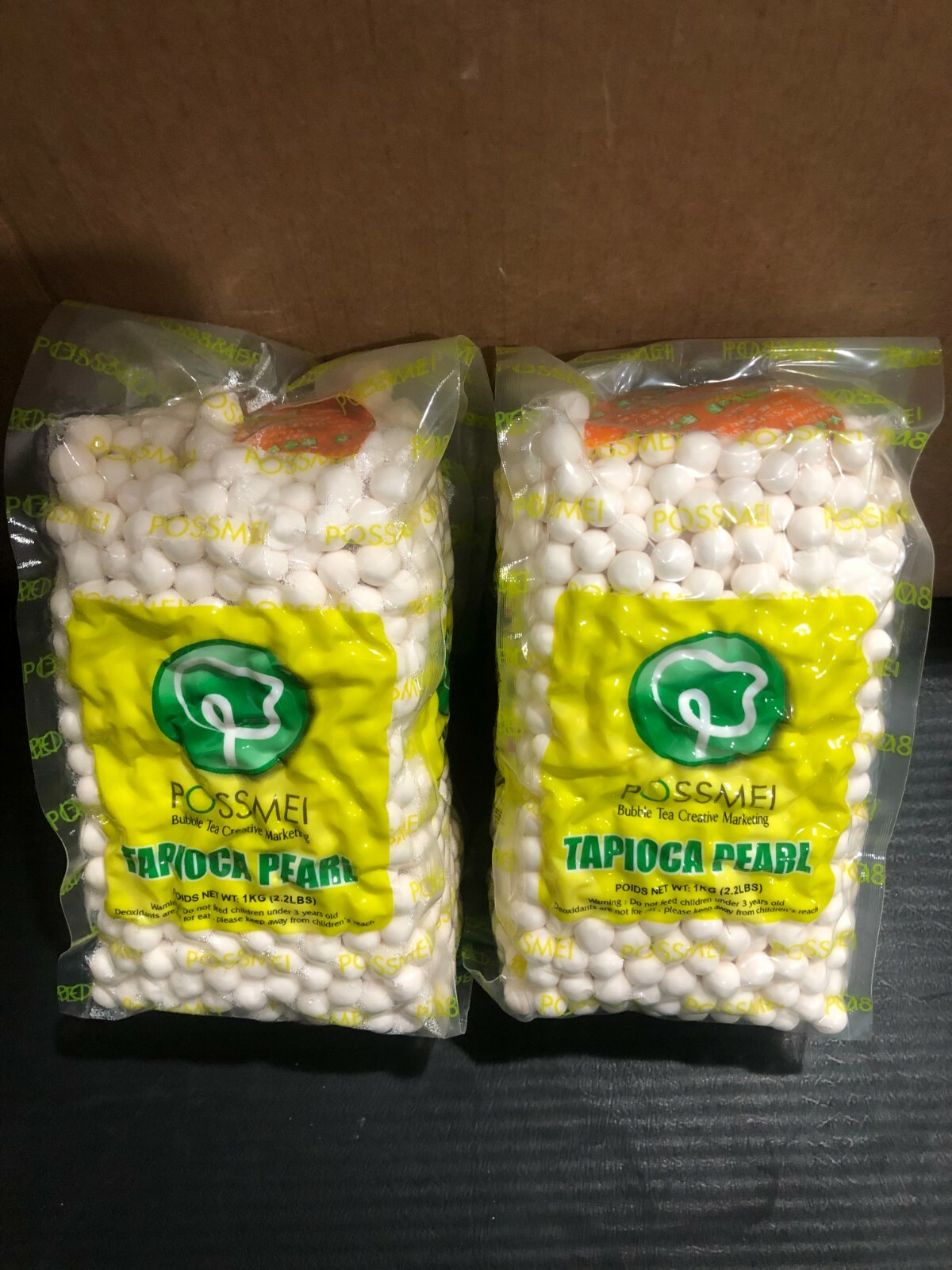 ( 2 PK) POSSMEI TAPIOCA WHITE PEARL BUBBLE TEA 1KG – 2.2 LBS FREE SHIPPING