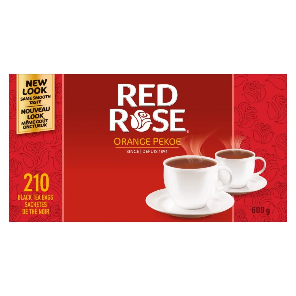 4 Boxes Red Rose Tea Orange Pekoe 216 Count each – Fresh from Canada