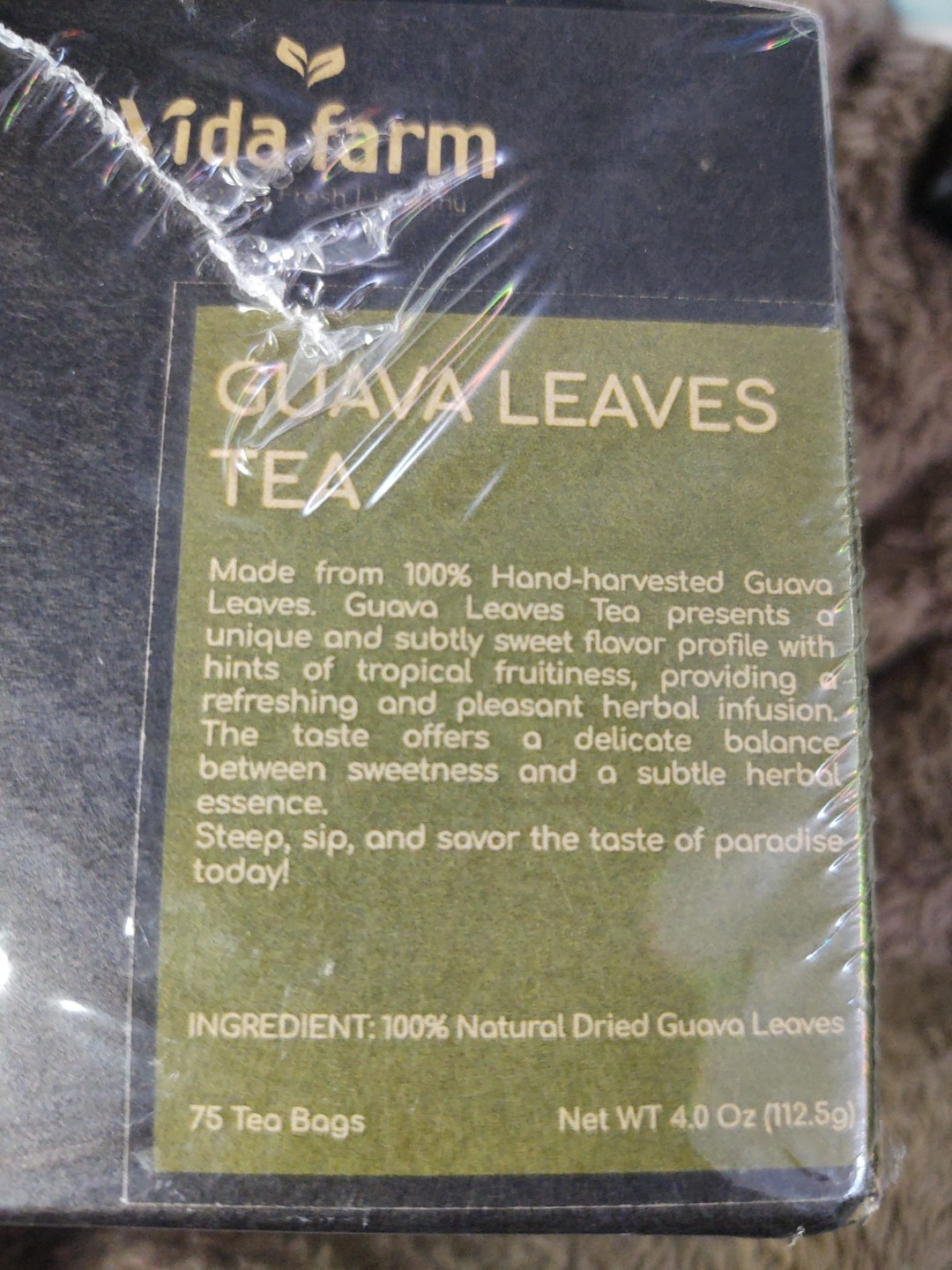 New Sealed Vida Farm Box Guave Leave Tea Bags 75 Count