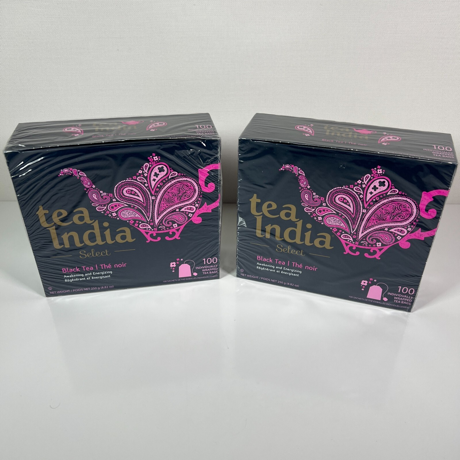 Tea India Select Black Tea Individually Wrapped Tea Bags Lot of 2 x 100 (200)
