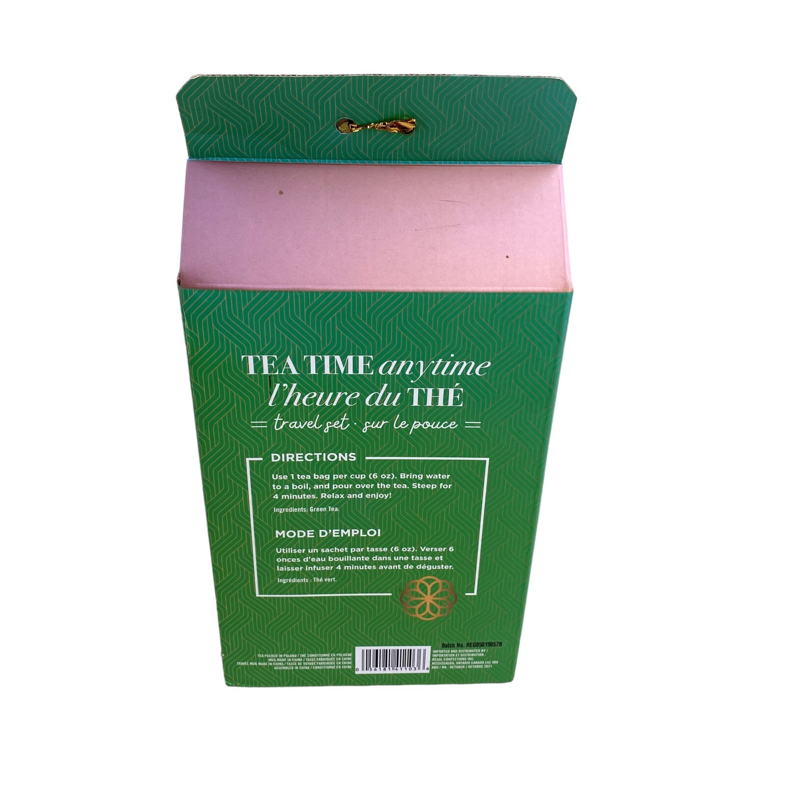 NEW Teatime Twinings Travel Set Anytime Stainless-Steel Tumbler Ceramic Mug Tea