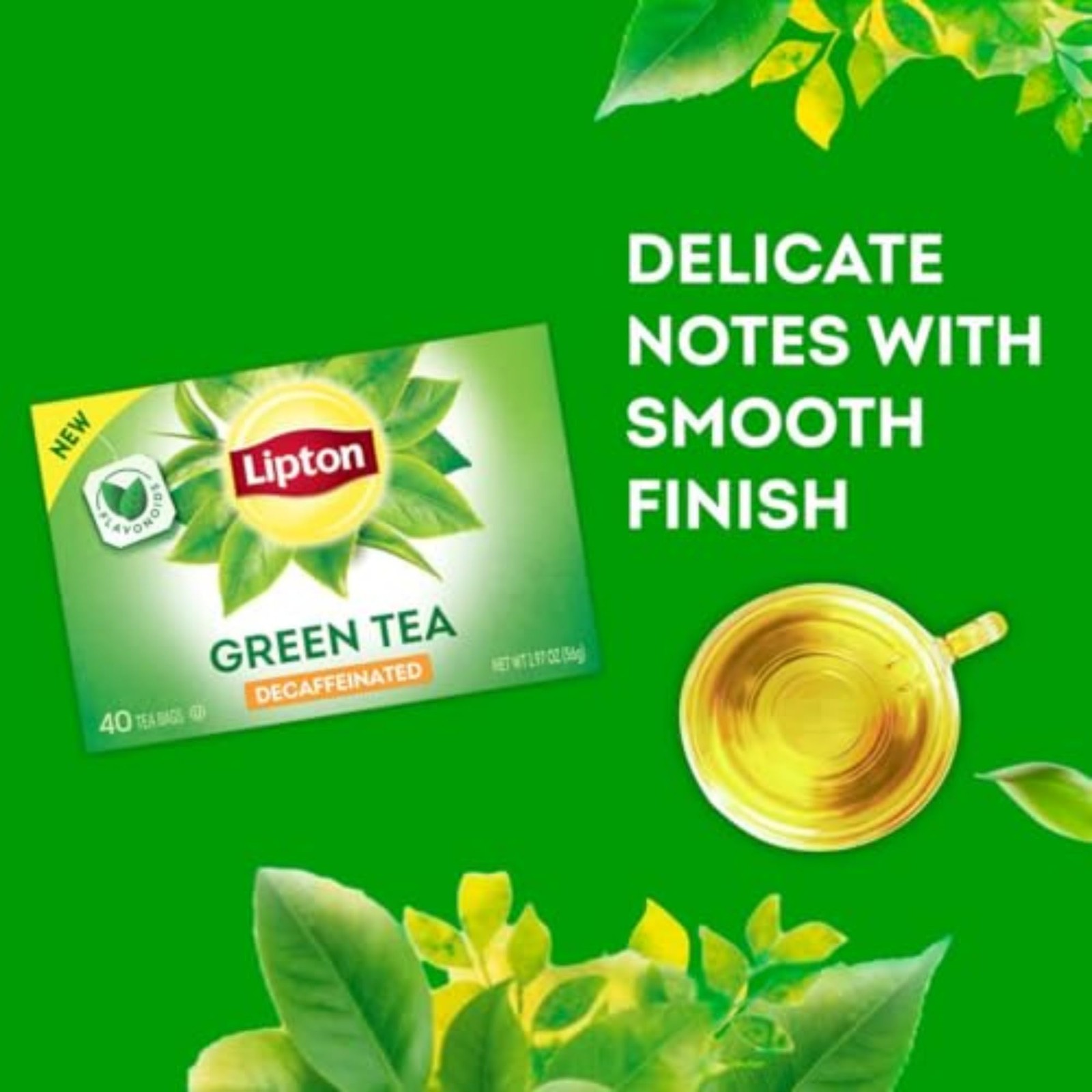 Lipton Decaf Green Tea Bags, Unsweetened Iced or Hot 240 Bags