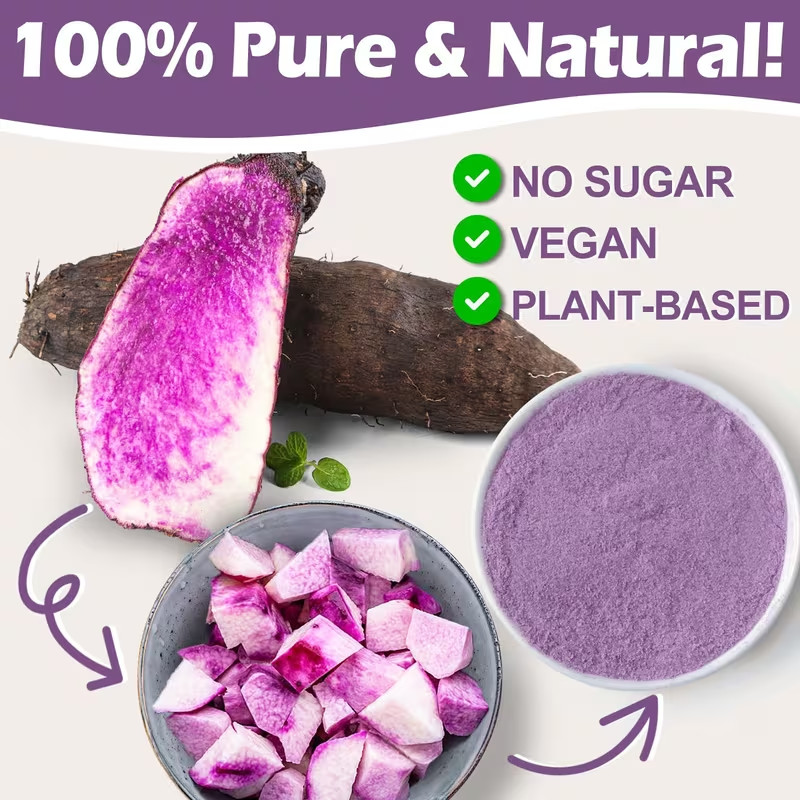 10oz Natural Purple Ube Powder Vibrant Purple Yam Powder For Baking Desserts