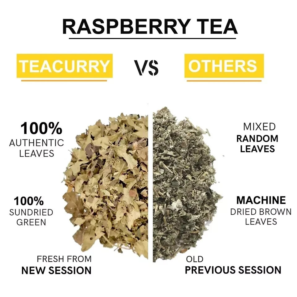 TEACURRY Raspberry Tea (50 Grams, 100 Cups) Free Shipping World Wide