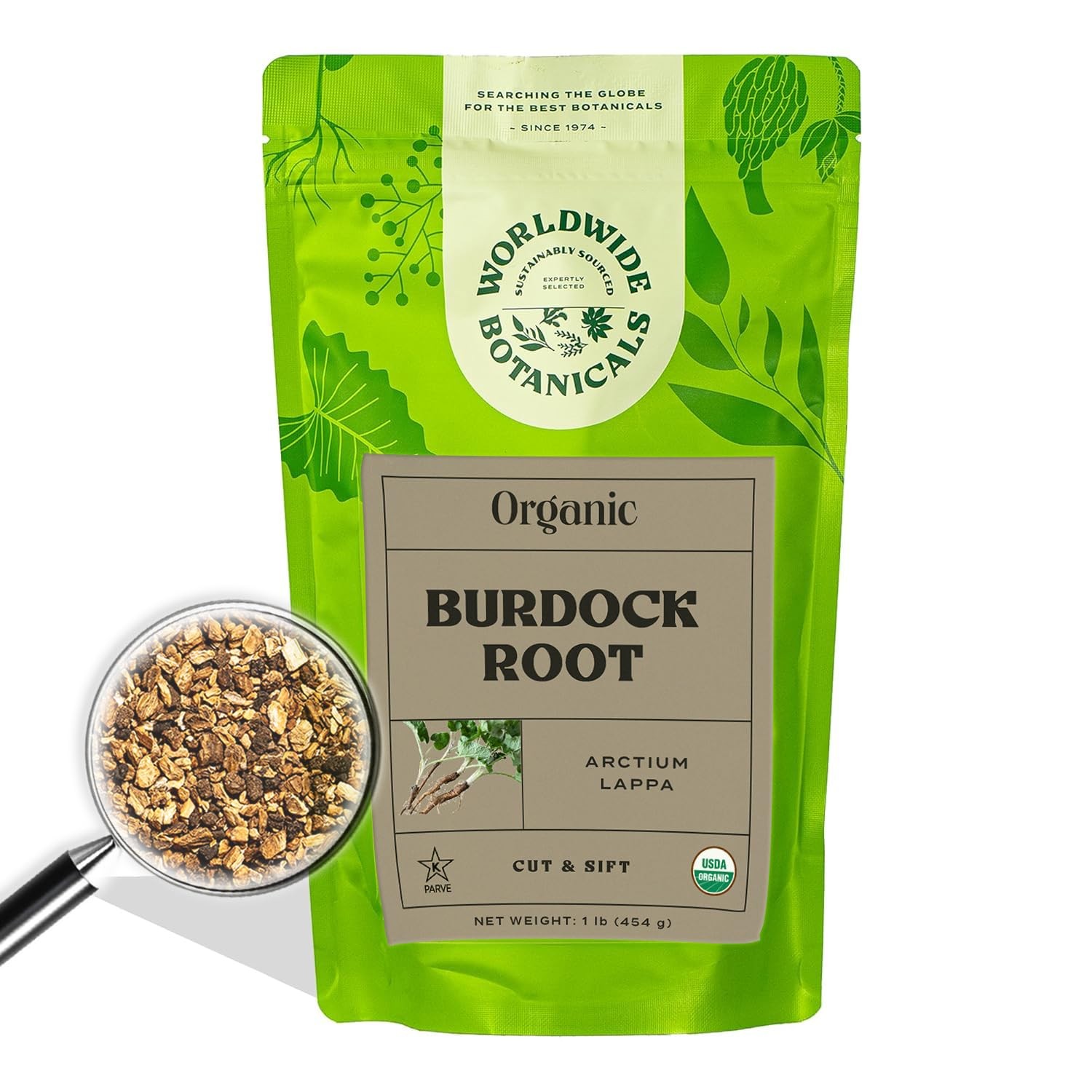Organic Burdock Root – 1 lb – 100% Arctium lappa – Raíz de Bardana – Cut & Si…