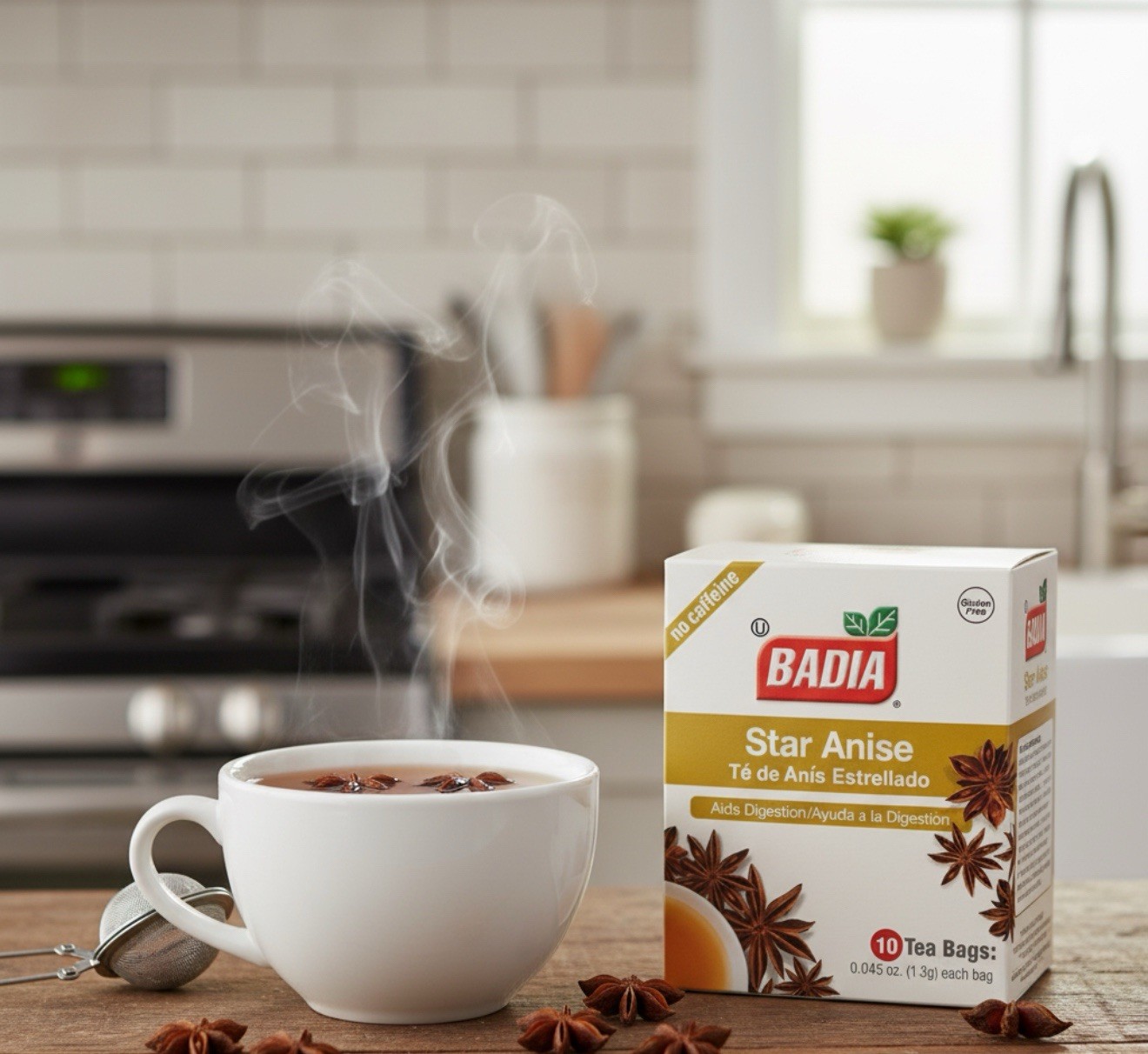 Badia Natural Herbs Natural Slimming Tea Caffeine-Free Bag – Pack of 25