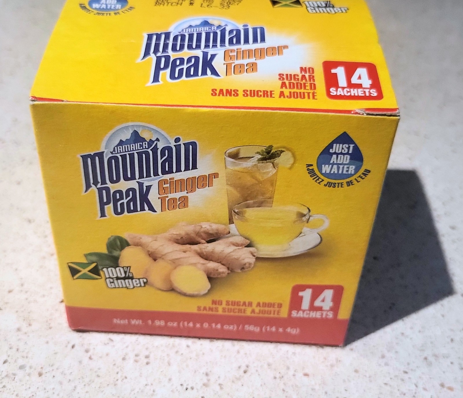 5 Boxes Jamaica Mountain Peak 100% Ginger Tea 70 Sachets Bundle