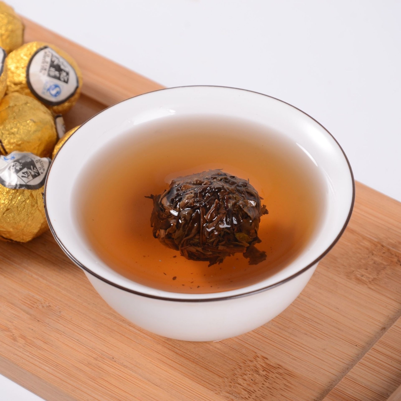 Organic Handmade Ball-shaped Aged Shou Mei Longevity Eyebrow White Tea Balls