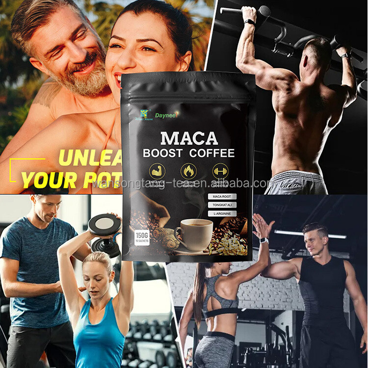 Maca Coffee Chocolate Flavor Herbal Instant Coffee Natural Energy Drink Men