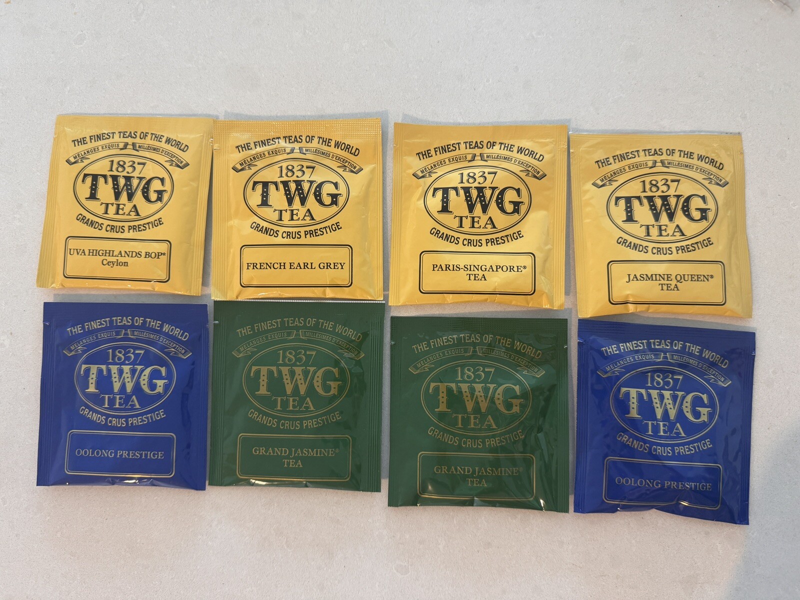 8 Mixed Assortment 1837 TWG Tea Bags. Fresh. Great Selection For Your Tea Time