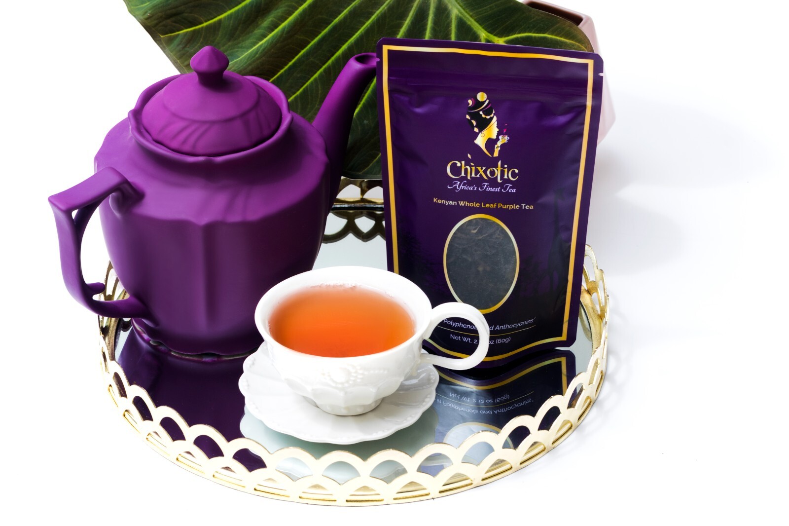 Whole Leaf Kenyan Purple Tea | Steamed | High Antioxidants | Anti Aging | 60 g