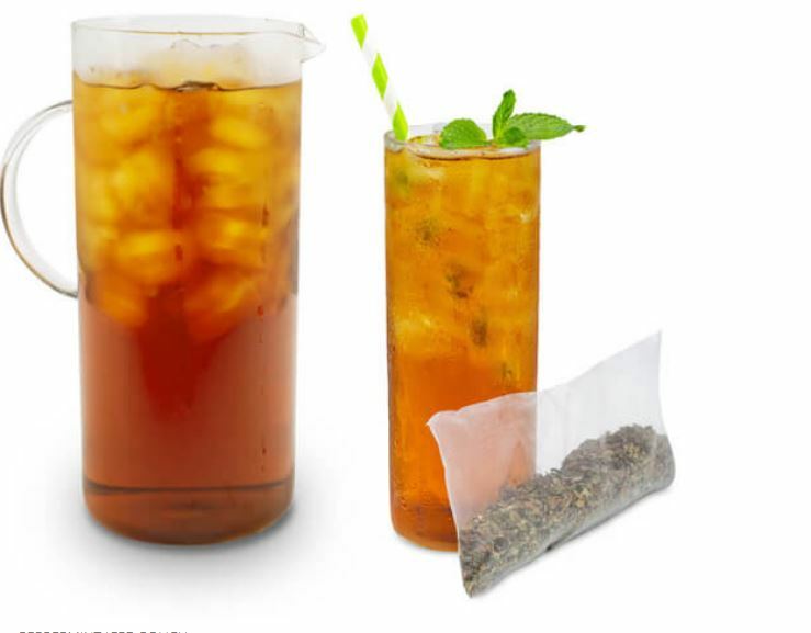 Peppermint iced tea pouch 12 count bag makes 32 oz each fresh