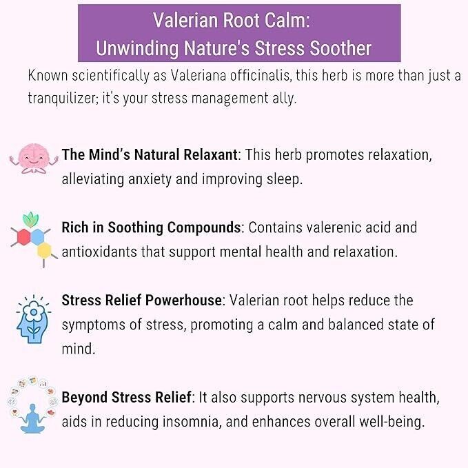 OH CHA Valerian Root Tea for Stress Relief 35gms | With Valerian Root, Lavender.