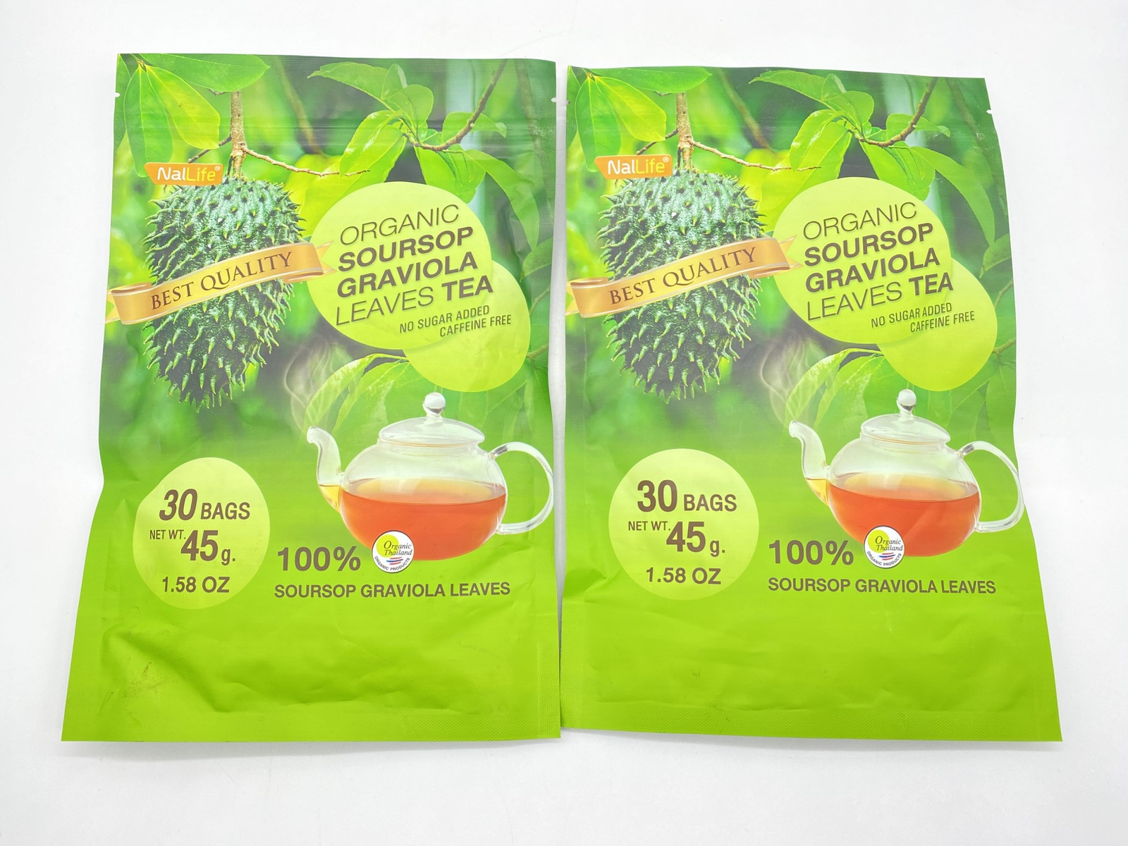 NalLife Organic Soursop Graviola Leaves Tea 2pk – 30 Bags Each Caffeine Free