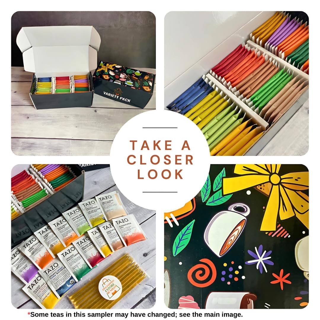 56-Piece Tea Sampler Gift Set – 14 Flavors, Premium Assorted Variety Pack wit…