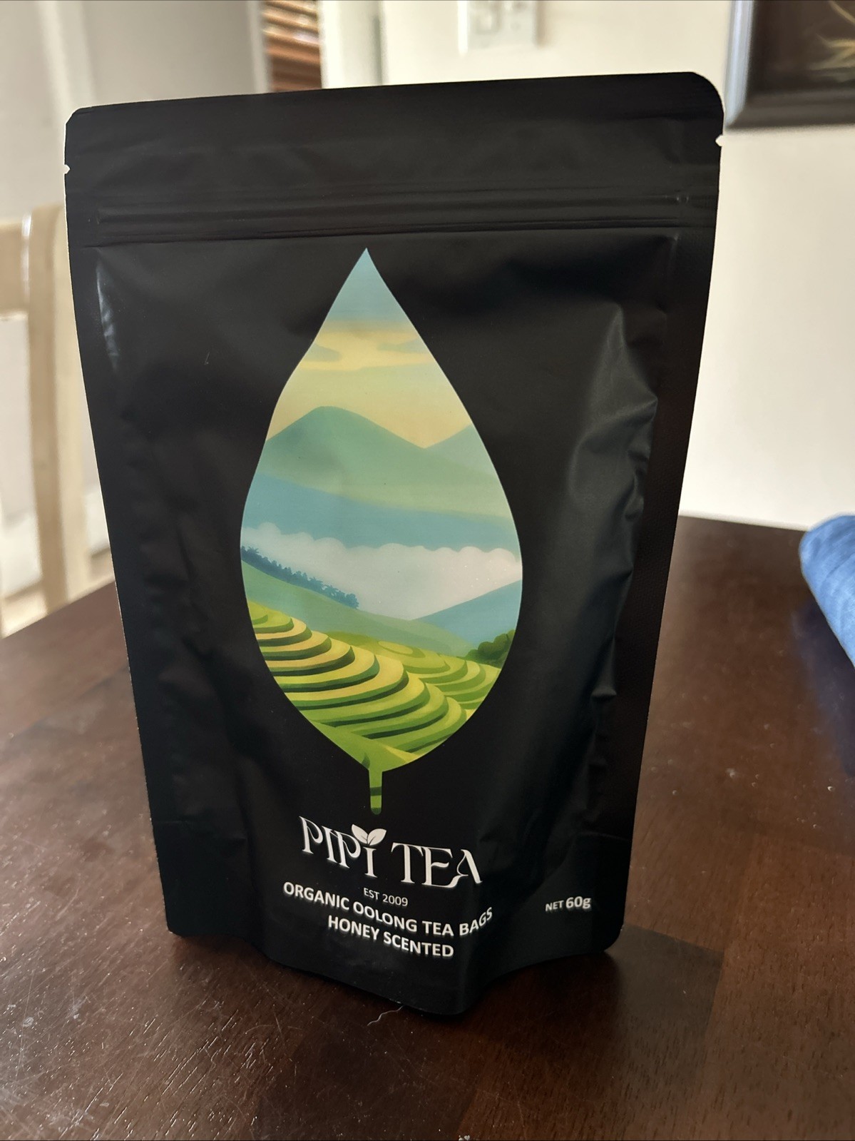 Pipi Tea Organic Honey Scented Oolong Tea- 20 bags – Exp 1-29 New Sealed