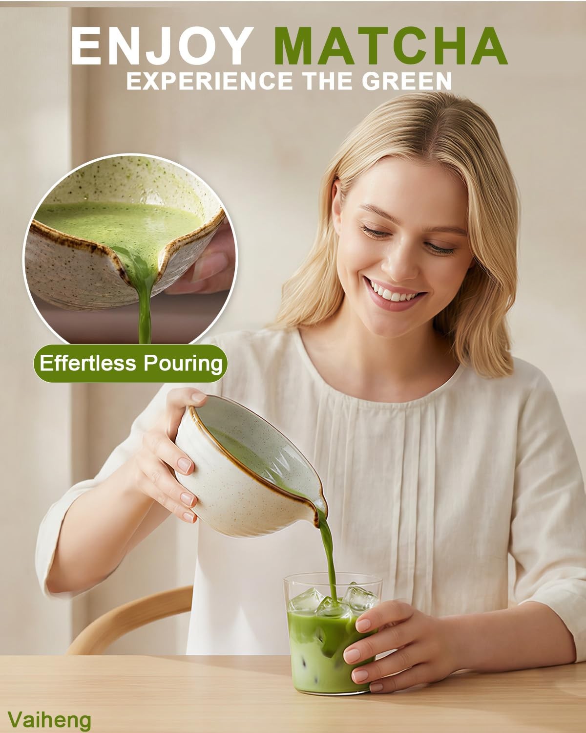 Matcha Whisk Set with Bowl, Holder, Scoop & Sifter Perfect Gift for Tea Lovers