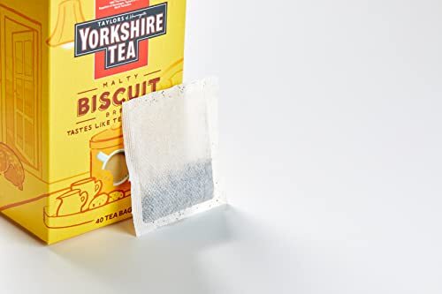 Yorkshire Tea Biscuit Brew Tea Bags 160 Count Pack of 4 Tea Bags