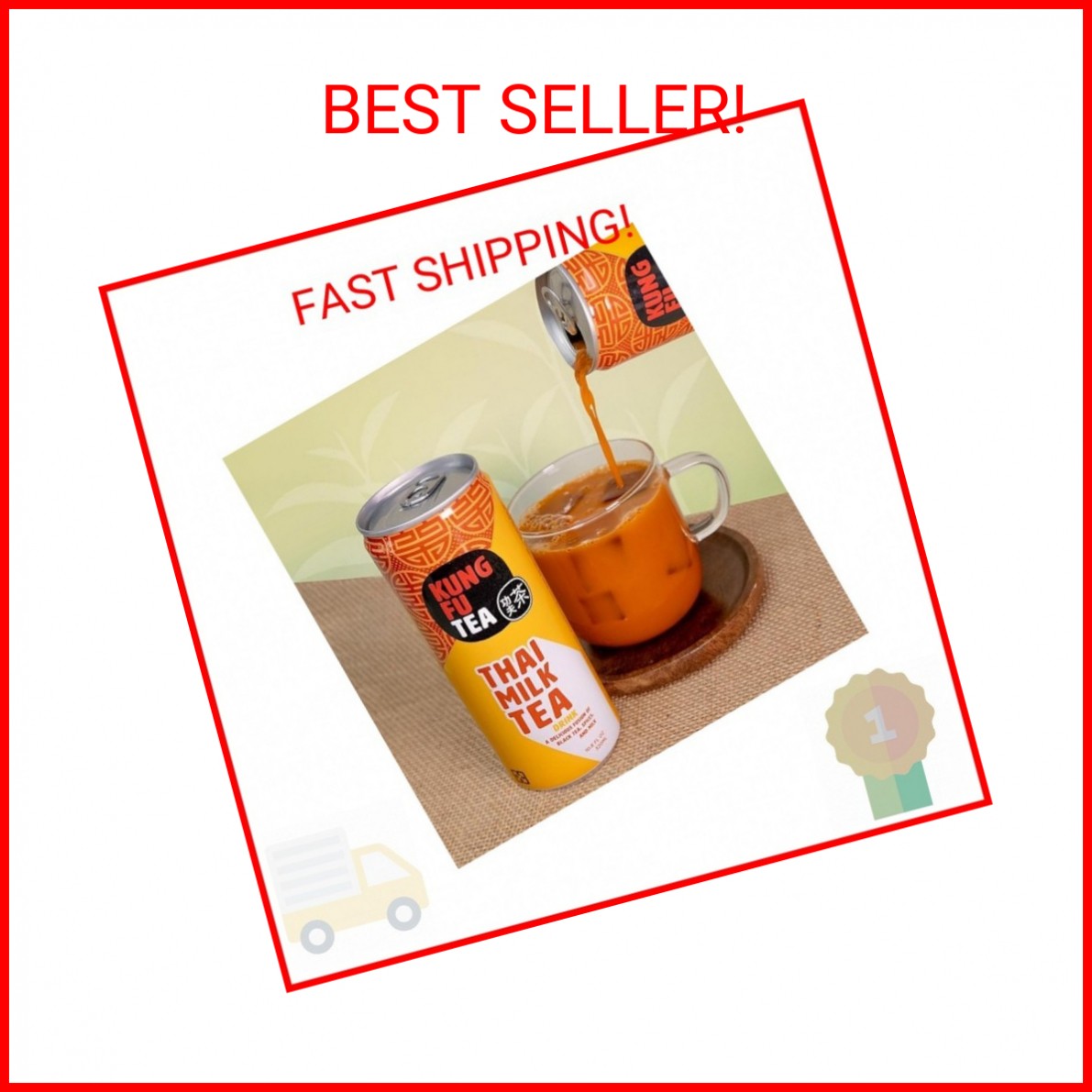 Kung Fu Tea Milk Tea (Thai Milk tea (6 cans/pack)