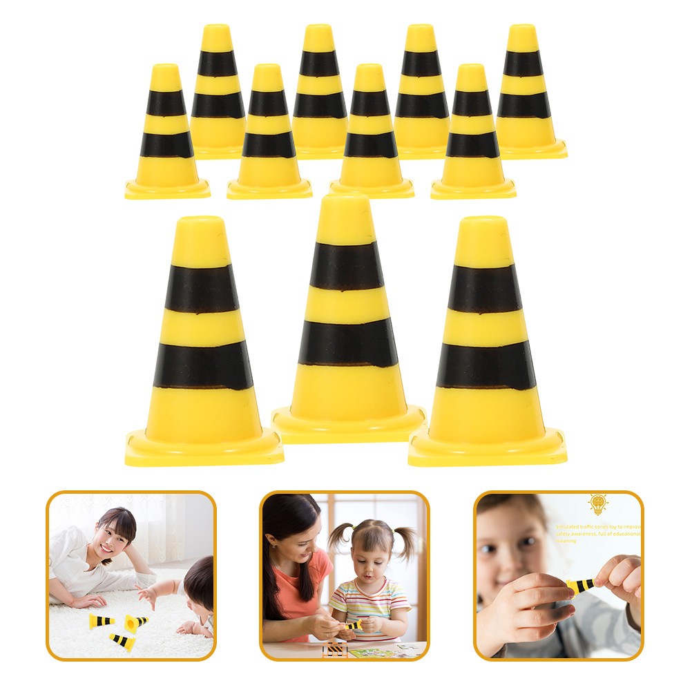 24 Pcs Construction Theme Mini Traffic Cone Practice Cones Marker