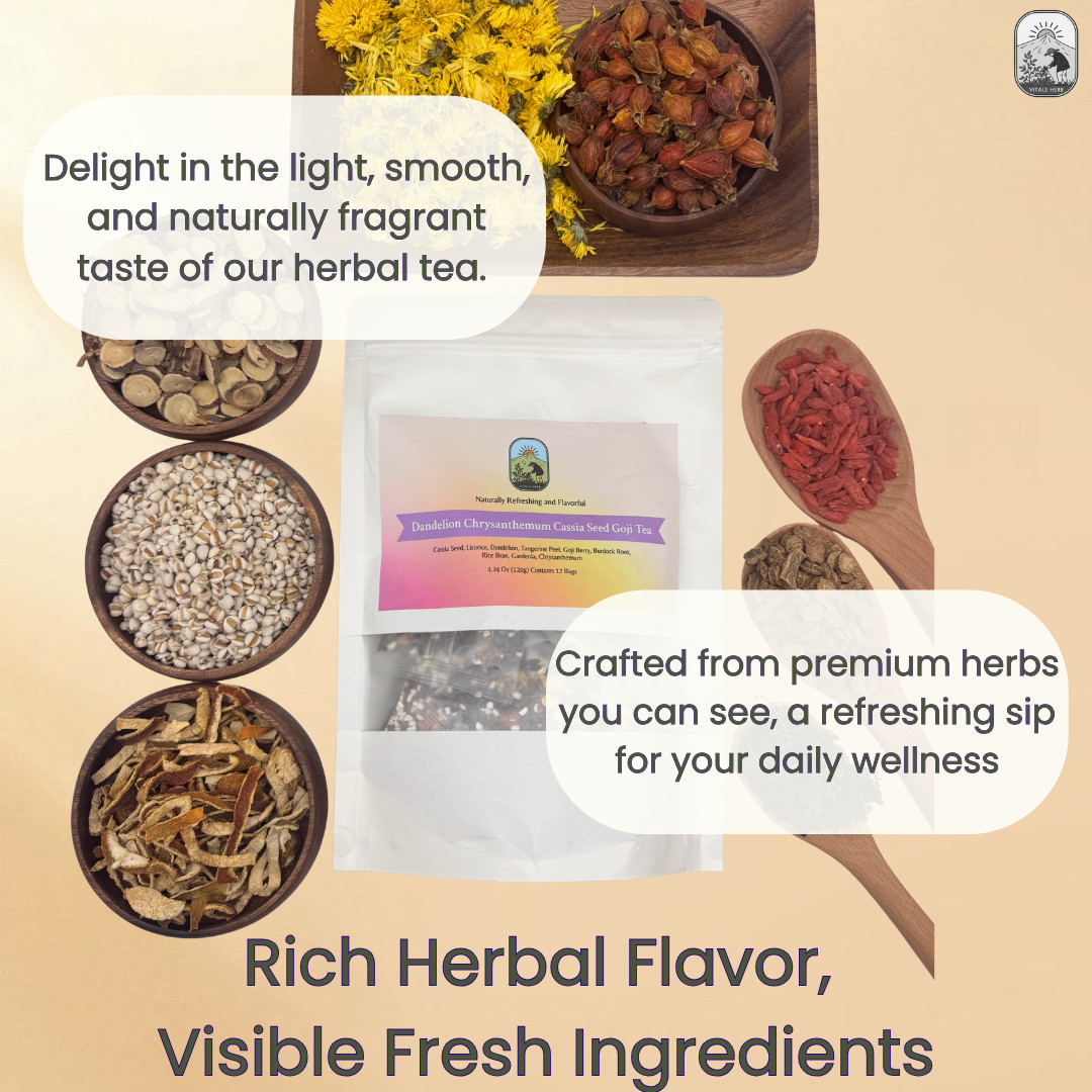 Spring Sale Dandelion & Wolfberry Blend 120G (12 Bags) VitalsHerb
