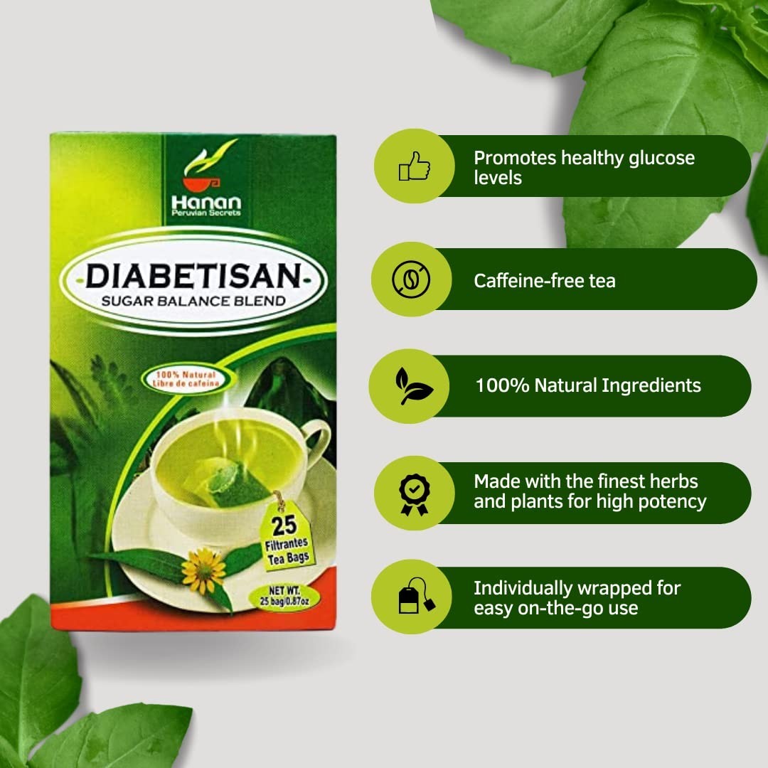 Hanan Peruvian Secrets Deabetisan Herbal Tea – 100% Natural Sugar Balance Tea Bl