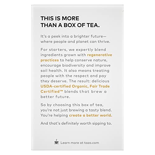 TAZO Tea Bags, Black Tea, Regenerative 32 Bags (Pack of 2), Organic Chai